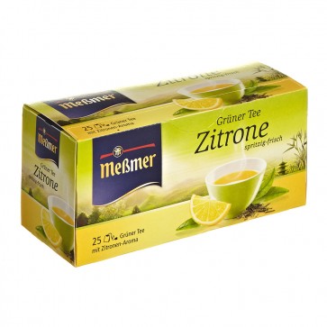 Meßmer Grüner Tee Zitrone spritzig-frisch 25 Teebeutel - 12 Pack
