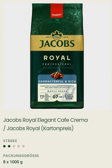 Jacobs Royal Elegant Cafe Crema / Jacobs Royal 