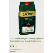 Jacobs Nachhaltige Entwicklung Espresso / Jacobs Espresso Grande 