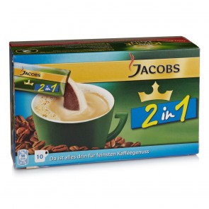 Jacobs 2in1 Löslicher Kaffee mit Kaffeeweißer 10x14g