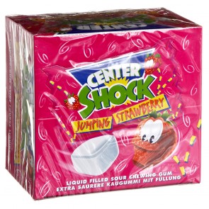 Center Shock Jumping Strawberry - Erdbeer-Kaugummi 100St.