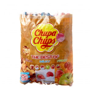 Chupa Chups Lollipops The Best of Cola, Milky & Fruit 250St.