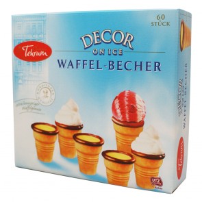 Tekrum DECOR ON ICE Waffel-Likör-Becher 60 Stück