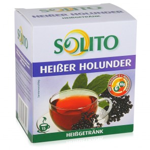 SOLITO Heißer Holunder Instant Heißgetränk 15x10g